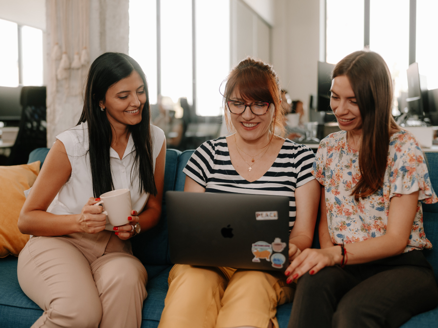 A team works hard and diligently, but always finds time to take a break and enjoy coffee together.